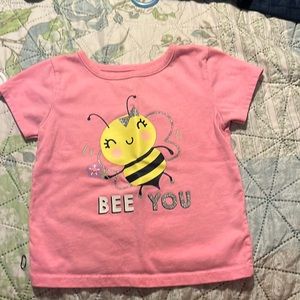 Bee you shirt. Pink, white and silver